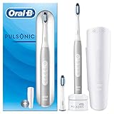 Oral-B Pulsonic Slim Luxe 4200 Elektrische Schallzahnbürste für gesünderes Zahnfleisch in 4 Wochen, 3 Putzmodi inkl. Sensitiv, Timer, 2 Aufsteckbürsten, Reiseetui, Frustfreie Verpackung, p