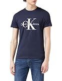 Calvin Klein Jeans Herren Core Monogram Slim Tee T-Shirt, Blau (Night Sky), XL