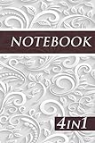 NOTEBOOK 4 IN 1: NOTEBOOK 4 IN 1 . LINED. DOTTED . BLANK .HEXAGON PAPER
