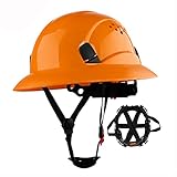 ZDDZ PICC Underwriting Schutzhelm Mit Voller Krempe Helm Mit 6-Punkt-Aufhängung Knopftyp Zum Anpassen Der Größe für BAU Strom Installation Betrieb in Großer Hö