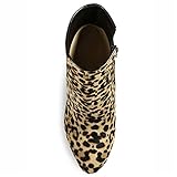 LMZZ Pumps Knöchelstiefel für Frauen Damen mit feinem Zehen und 16 cm Leoparden-Druck Steletto High Heel,Tela de Leopardo,43