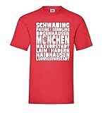 München Stadtteile Männer T-Shirt Rot L - shirt84