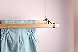 Wäschetrocknerstange, Deckenrolle, zum Aufhängen für Küche, Wäsche, 4 Lamellen (Bronze, 1,5 m)