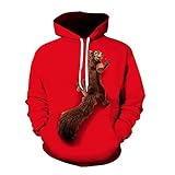 SSBZYES Pullover Herren Hoodie Große Größe Sweatshirt Top Four Seasons Can Wear Fashion Eichhörnchen Printed Langarm T-Shirt Sportjacke Bottom Top