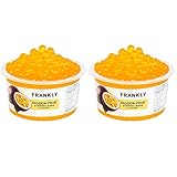 FRANKLY Popping Boba - Für Bubble Tea, Joghurt, Kuchen und Desserts (Passionsfrucht, 2 x 490g Packungen)