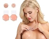 Brustwarzenabdeckungen Lift, Brustlifting, trägerlos, klebend, wiederverwendbar, Silikonband, BH-BH, klebrig, Brustlifting, wiederverwendbare Nippelabdeckungen für Frauen – 2 Stück