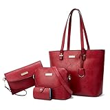 JBTFFLY Umhängetaschen und Handtaschen für Damen Vintage Umhängetaschen Abendtaschen，4 Pièces，4-1 W