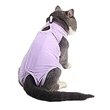 DONGKER Recovery Suit Katze, Katzenbody Nach Op Anti-leckende für Katze Body Operation, Haustiere Schutz Kleidung Wiederherstellung Anzug Weste mit verstellbarem Kragen für Katzen nach der Op