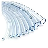 PVC Schlauch Aquariumschlauch Wasserschlauch Luftschlauch Lebensmittel konform Meterware Größen 2-22 mm (Innen-Ø 14 mm, Außen-Ø 18 mm, 1,5 bar, 2 m)