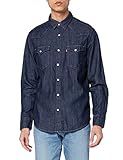 Levi's Herren Barstow Western Standard Freizeithemd, Blue (Red Cast Rinse Marbled T2 H2 19 0000), X-Larg
