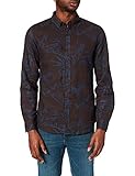 Springfield Herren Camisa Estampado palmeras Hemd, Bedruckt, Braun, S