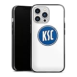 DeinDesign Silikon Hülle kompatibel mit Apple iPhone 13 Pro Case schwarz Handyhülle Offizielles Lizenzprodukt Karlsruher SC Log