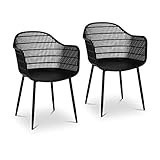 Fromm & Starck Star_SEAT_08 Stuhl 2er Set bis 150 kg Sitzfläche 45 x 44 cm schwarz Kunststoffstuhl Stuhlbeine M