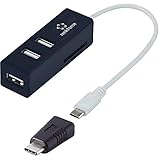 Renkforce 3 Port USB 2.0 OTG-Hub mit SD-Kartenleser + Micro-B-USB zu USB-C™ Adap