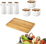DDSGG Öl- und Essigflasche, Öl- und Essigflasche, Dosenspender für Küche, Keramik, Oliven-Saucenspender, Gewürzbox, staubdicht und auslaufsicher, lecythus (Farbe: weiß), 3 Stück