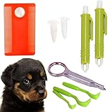 Zeckenzange Mensch Set Zeckenpinzette Zeckenentferner zur Entfernung von Zecken Tier Hundezeckenentferner Plastik Hund & Katze Kinder Sicher und Einfach Zecke entfernen + 2 Dosen zum Aufbew