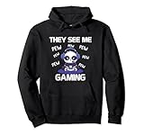 Gaming-Panda – They See Me Gaming – lustiger süßer Gamer Pullover H