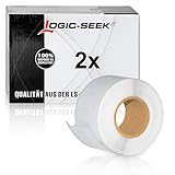 2 Rollen Adress-Etiketten kompatibel für Dymo 99010 Labelwriter 450, 450 Twin Turbo, Labelwriter 400, 400 Twin Turbo, 310, 320, 330 Series Turbo, SE450 - je 130 Etiketten 28x89