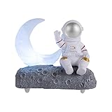 MMLC Astronaut Design Bluetooth-Lautsprecher, tragbarer drahtloser Lautsprecher Stereo-Tiefbass-Unterstützung TF-FM-Radio für Android, für Ios, für PC (Silver)