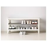IKEA TJUSIG Bank mit Schuhablage weiß 108 x 34 x 50