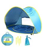 PW TOOLS Baby Strandzelt, Pop-up Baby Strandzelt Portable Shade Pool UV-Schutz Sun Shelter für Kleinkinder, Strandmuschel, Baby