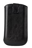 Handytasche aus hochwertigen Echt Leder passend für Samsung Galaxy Xcover 3 Handy Leder Tasche Schutz Hülle Case Cover Etui schw