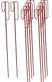 10x Absperrleinenhalter für Warnband Ø 14 x 1200 mm g