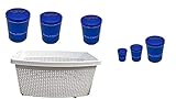 weihnachtsgebäckdosen + Rattan Korb weiß 40 L