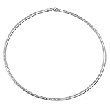 SilberDream Halskette für Damen aus 925er Sterling Silber - Collier Kette - Muster Halsreif - 42cm - SDK22942J