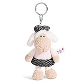 NICI Schlüsselanhänger Plüschtier Schaf Jolly Chic 10 cm – Schaf Kuscheltieranhänger mit Schlüsselring für Schlüsselband, Schlüsselbund, Schlüsselhalter & Schlüsselkette – Taschenanhänger – 44262