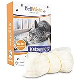 BellMietz® Katzennetz für Balkon & Fenster (durchsichtig) | Extragroßes 8x3m Katzenschutz-Netz ohne Bohren | Balkonschutz Inkl. 25m Befestigungsseil | Balkonnetz besonders transparent &