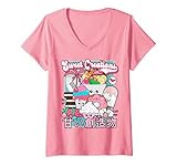 Damen Lustige Filipino Kawaii Halo Halo Dessert Süßigkeiten Kollektion T-Shirt mit V