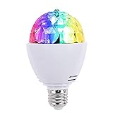 E27 3W LED RGB Lichteffekt Licht Lasereffekt Projektor Kristall Magic Ball Effect Licht Drehen Automatisch für Weihnachtsparty Disco Party Klub