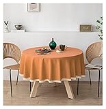 wcifun Tischdecke Rund Abwaschbar Gartentischdecke Outdoor Tischtuch Fleckschutz Ölbeständig Tischwäsche for Party Bankett Urlaub Küchentischdecke, wasserdicht und knitterarm Tischdeck