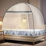 Tomwell Moskitonetz Bett Pop Up Faltbares Bett-Moskitonetz Tragbare Pop Up Fliegennetz Zelt Reise Insektennetz für Kinder und Babies Heim Outdoor (Bett von 1.0m, Stil E)