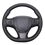 ZIMAwd Autoleder Lenkradabdeckung, passend für Citroen C3 C3-XR 2015-2019 C4 2016-2019 Peugeot 408 2014-2019 Traveller 2016-2019