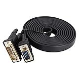 DVI zu VGA-Konverter-Kabel, CableDeconn DVI zu VGA-Adapter 1080P DVI 24 + 1-Stecker zu VGA-Stecker-Adapter 2M-Konverterkabel unterstützt 1920x1080P HD-Auflösung AG6200-Chip