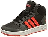 adidas Hoops Mid 2.0 K Sneaker, Schwarz Rot Grau Negbás Rojsol Grisei, 35 EU