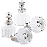 kwmobile 4x Lampenadapter Konverter E14 Fassung auf GU10 Lampensockel für LED-, Halogen-, Energiespar Lamp