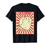 Vintage Retro Japanische Katze Kawaii Niedlich Tier Kanji T-S