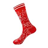 Briskorry Herren Weihnachtssocken, Kuschelsocken Weihnachten, Haussocken, Junge Dicke Wintersocken Lustige Socken mit Weihnachten M