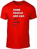 Some People Are Gay T-Shirt - Funny t Shirt get Over it Retro Lesb