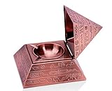 Suytan Eschenhalter Europäische Vintage Haushalt Aschenbecher Kreative Klassische Ägyptische Pyramide Form Metall Geschnitzte Aschenbecher Dekoration,1Pcs2,Größ