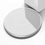 TIAS Kabelloses Ladegerät, Qi Fast Wireless Pad, 10 W, Oi-zertifiziert, schnelles kabelloses Aufladen mit rutschfester Gummiunterseite, kompatibel mit Galaxy S10/S10