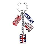 LUOEM UK Flagge Metall Schlüsselanhänger Souvenir Schlüsselanhänger Union Jack Schlüsselanhänger Auto Schlüsselanhänger Tasche C