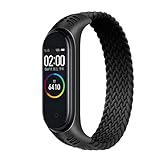 Nylon Armband Kompatibel für Xiaomi Mi Band 6 / 5 / 4 Armband Elastisches Stoff Geflochten Weichem Nylon Sport Armbänder Elastizität Atmungsaktive Ersatzarmband für Mi Band 6/5/4 (F,L (170mm-180mm))