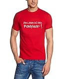 Coole-Fun-T-Shirts DAS Leben IST KEIN Ponyhof t-Shirt ROT GR.L