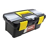 nJiaMe Tragbare Toolbox 10inch 2 Schicht-Kunststoff-Hand-Werkzeug-Kasten-Speicher-Fall mit Compartment Hardware-T