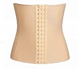 XCYY Modelling Gürtel Abnehmen Taille Trainer Shapewear Frauen Kleid Unterwäsche Korsett Body Shaper 16 Stahlknochen Gürtel (Color : Apricot, Size : S 62-66cm)