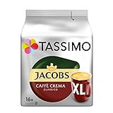 Tassimo Kapseln Jacobs Caffè Crema Classico XL, 80 Kaffeekapseln, 5er Pack, 5 x 16 Getränk